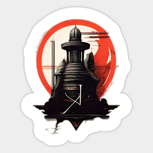 A tower far away Sticker